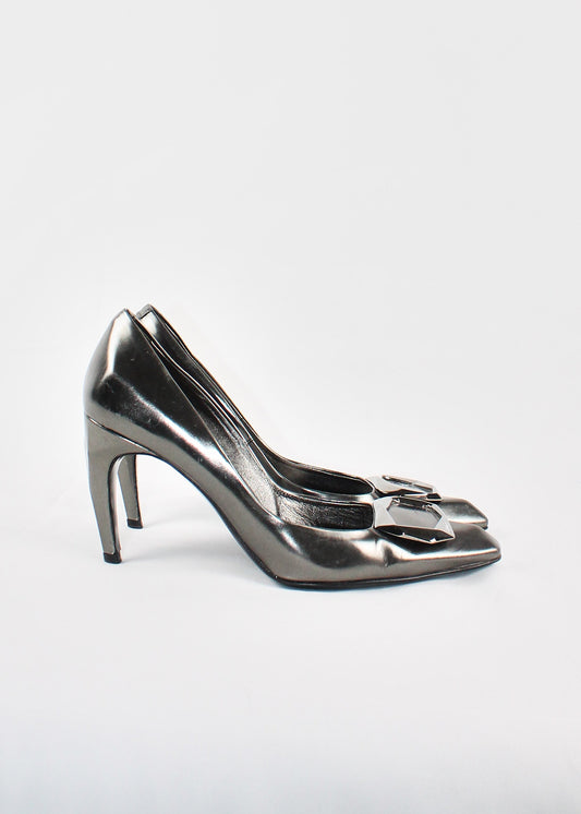 Roger Vivier Silver Shoes (SIZE 39.5)