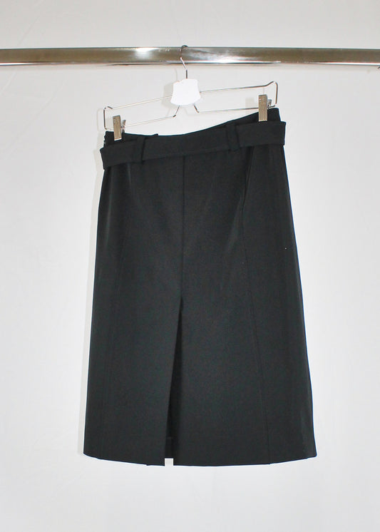 Prada Black Nylon Mid Length Skirt
