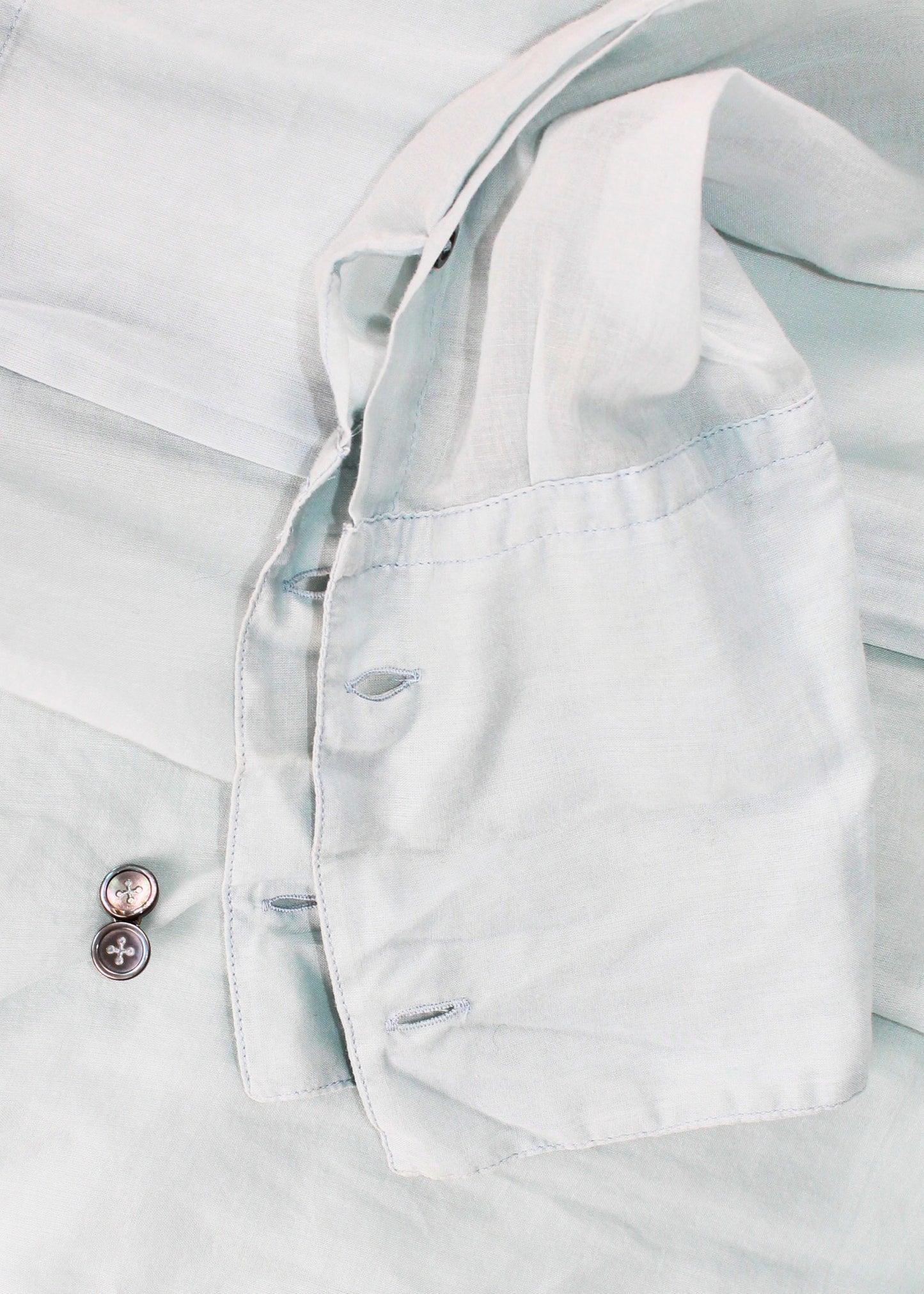 Dries Van Noten Blue Sheer Shirt
