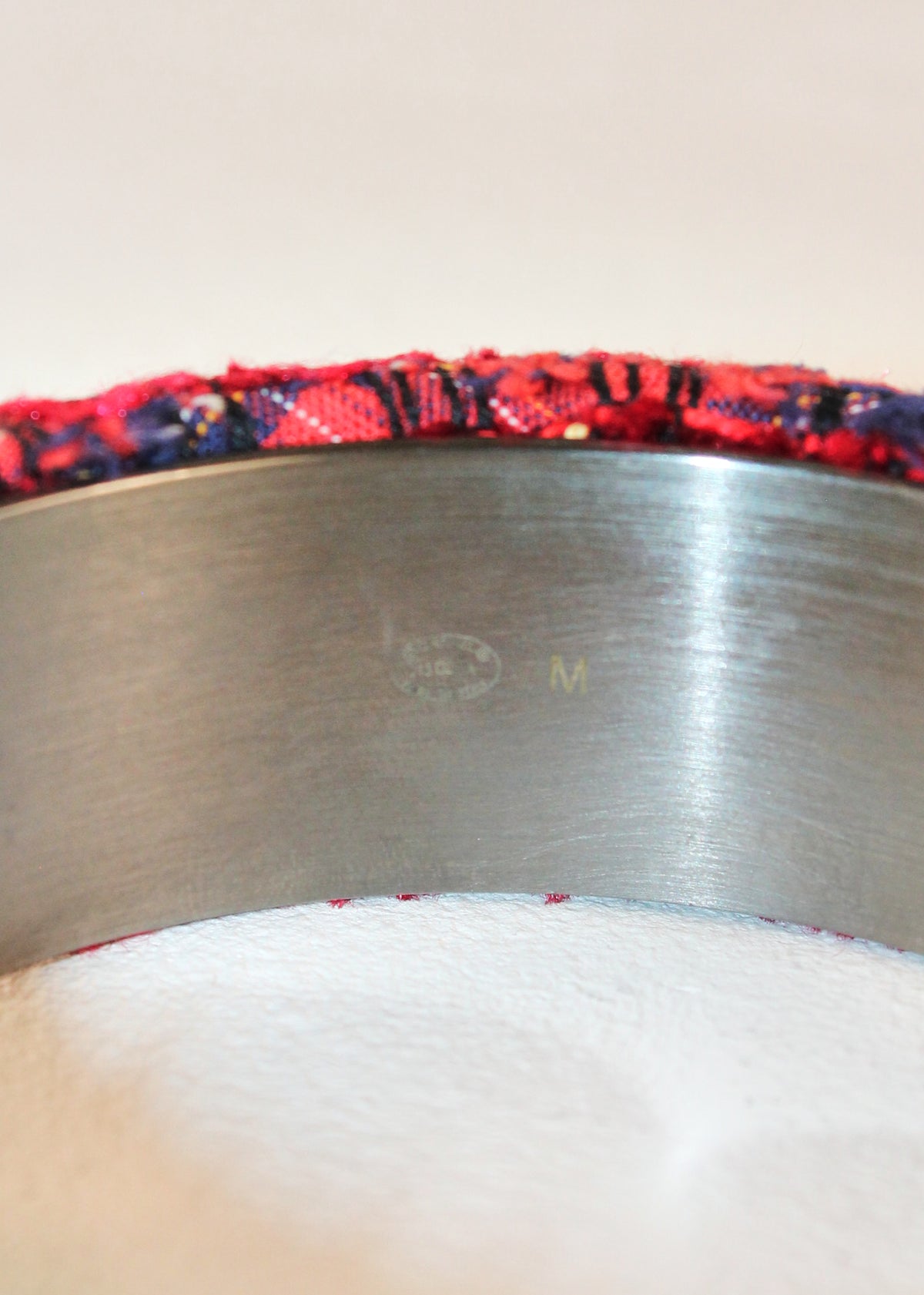 Chanel Tweed Boucle Bangle Bracelet