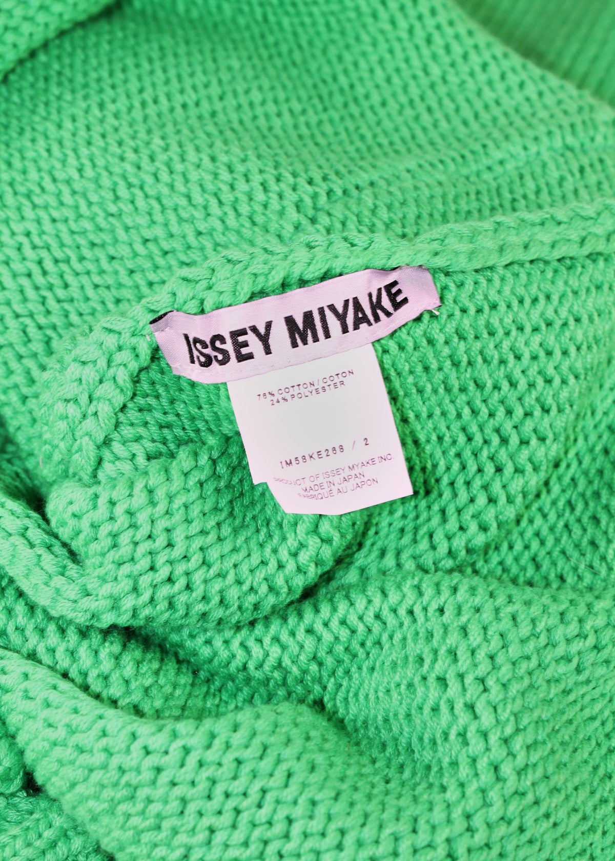 Issey Miyake Green Breeze Oversized Cotton Knit