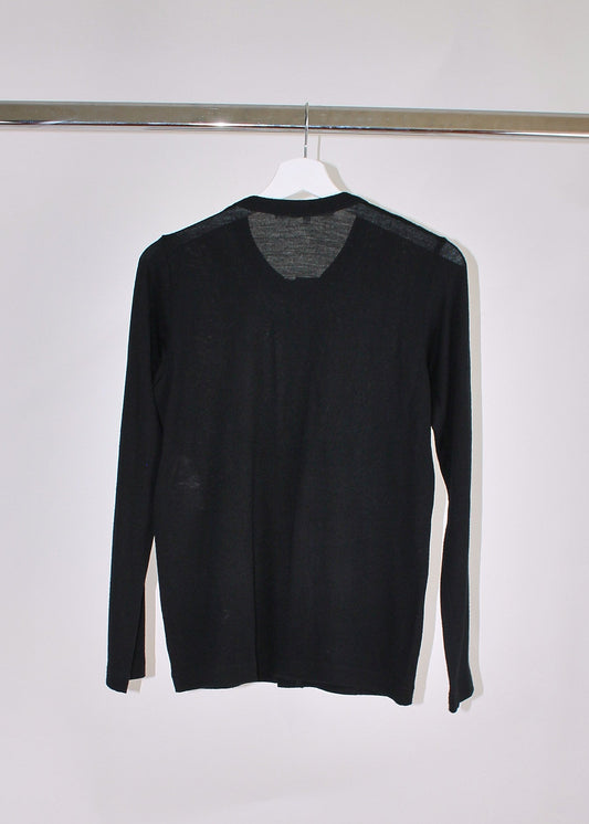 Comme des Garçons Comme des Garçons Black Embellished Cardigan