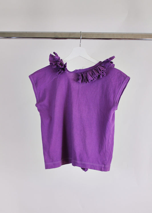Comme des Garçons Purple Ruffle Top
