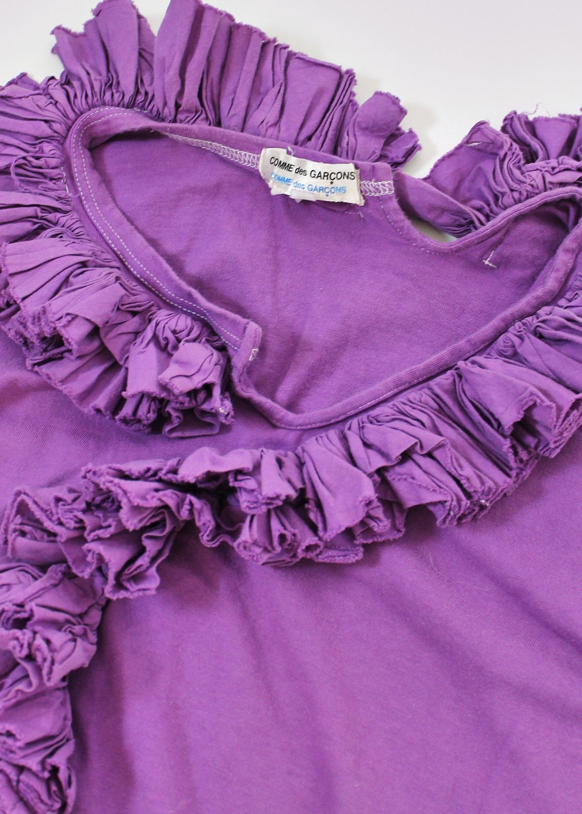 Comme des Garçons Purple Ruffle Top
