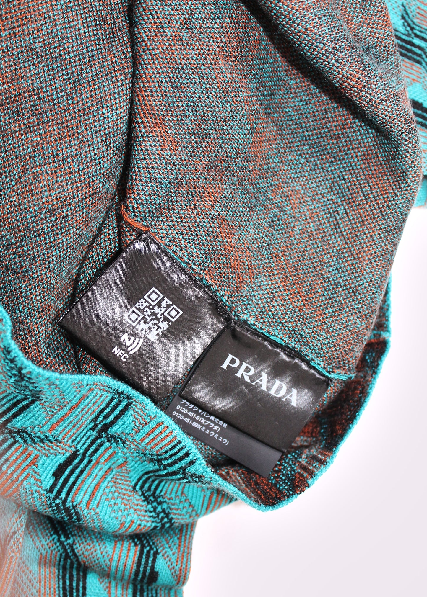 Prada Blue Jacquard Turtleneck (FW21)