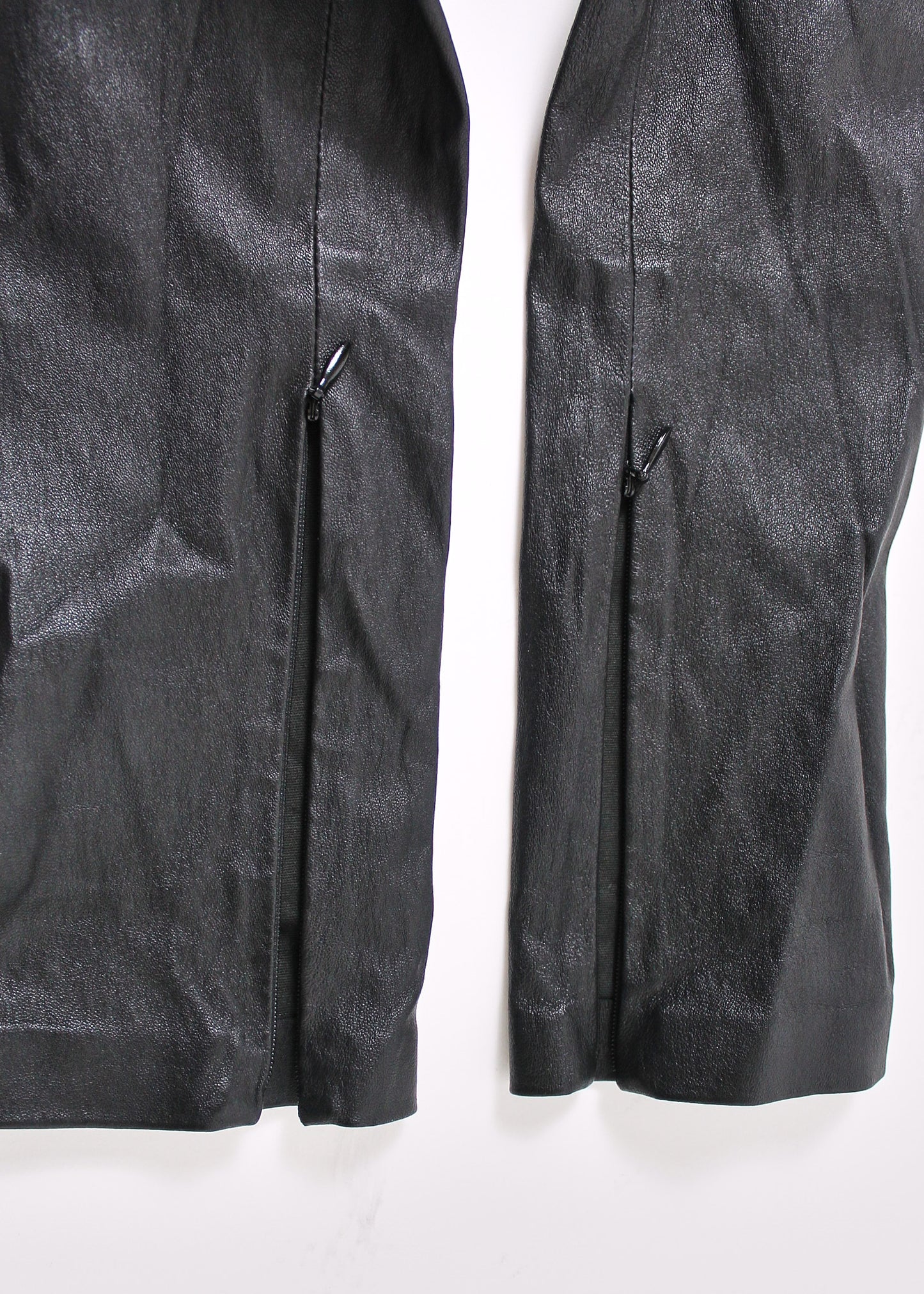 Balenciaga Black Leather Leggings