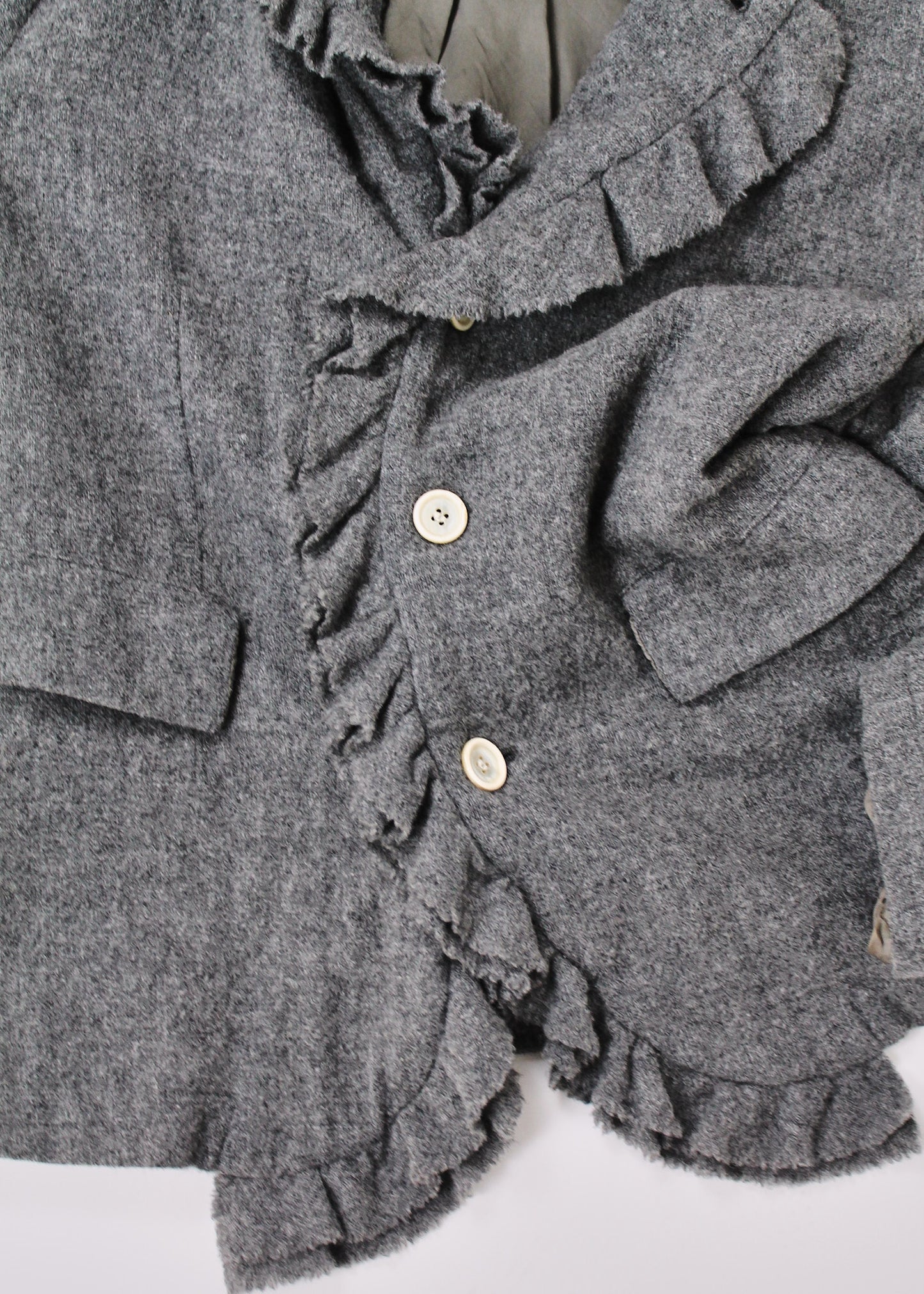 Comme des Garçons Comme des Garçons Grey Ruffles Blazer