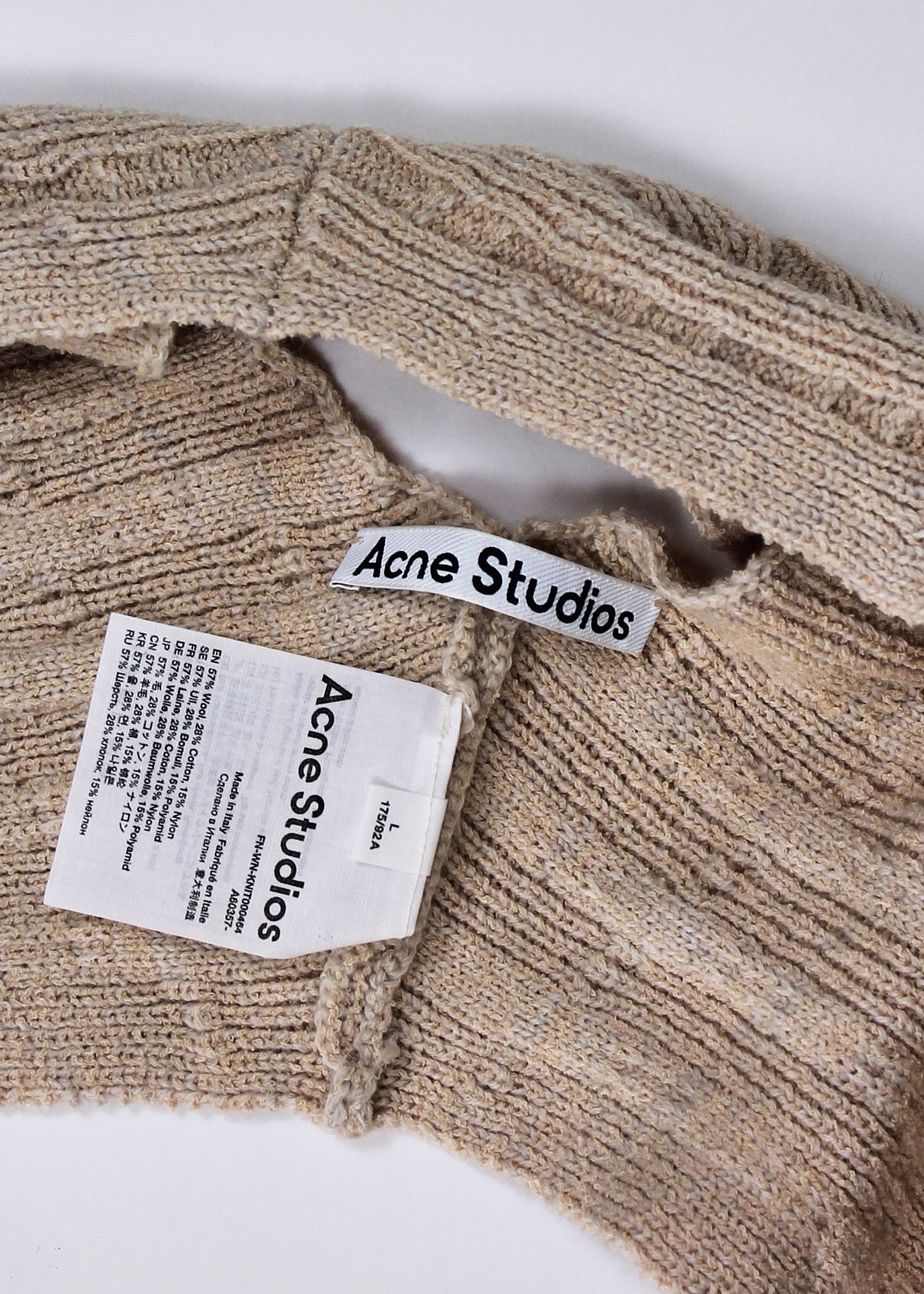 Acne Studios Woll Knit Sleeves Top