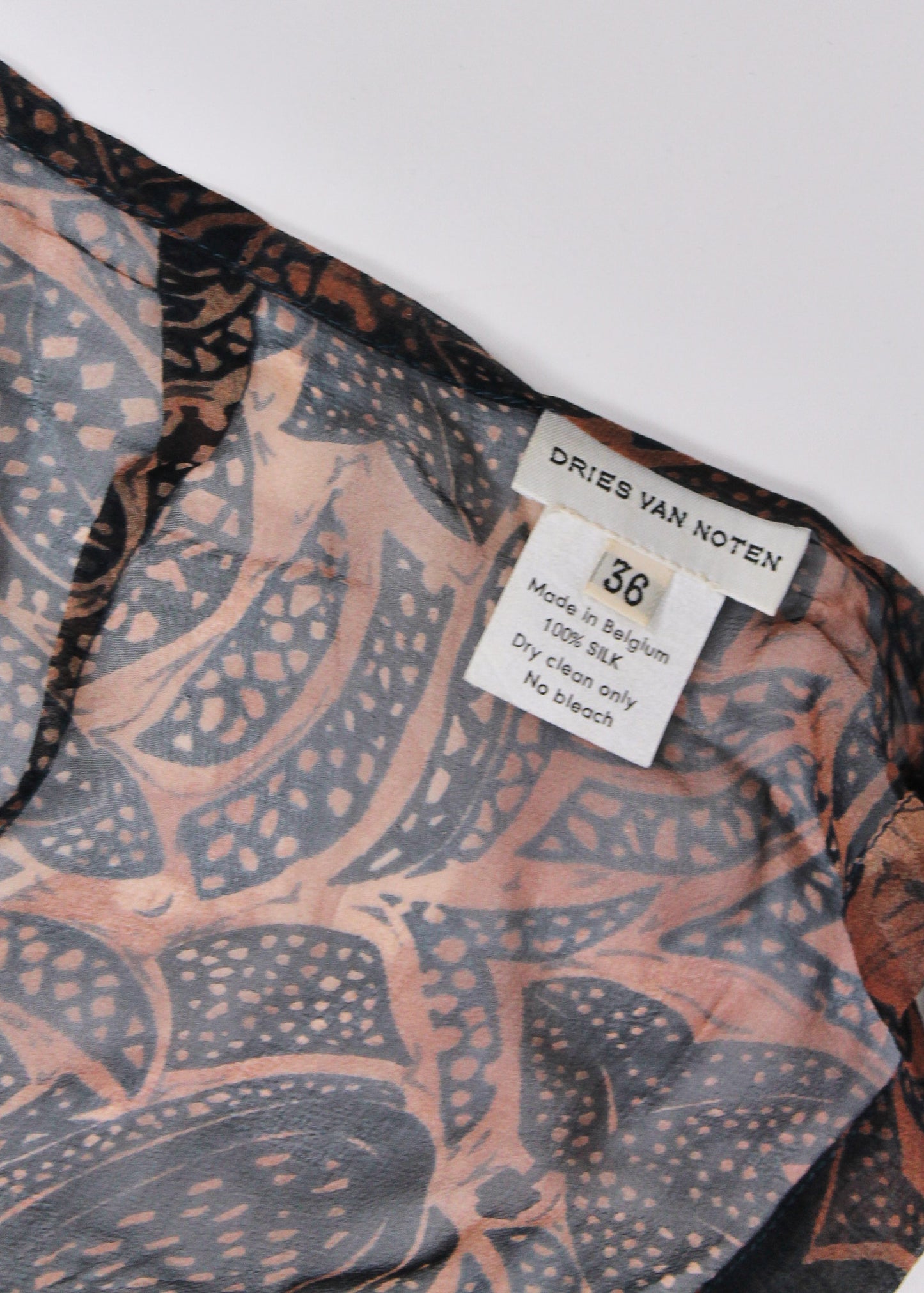 Dries Van Noten Silk Wrap Shirt and Skirt Set (SS1997)