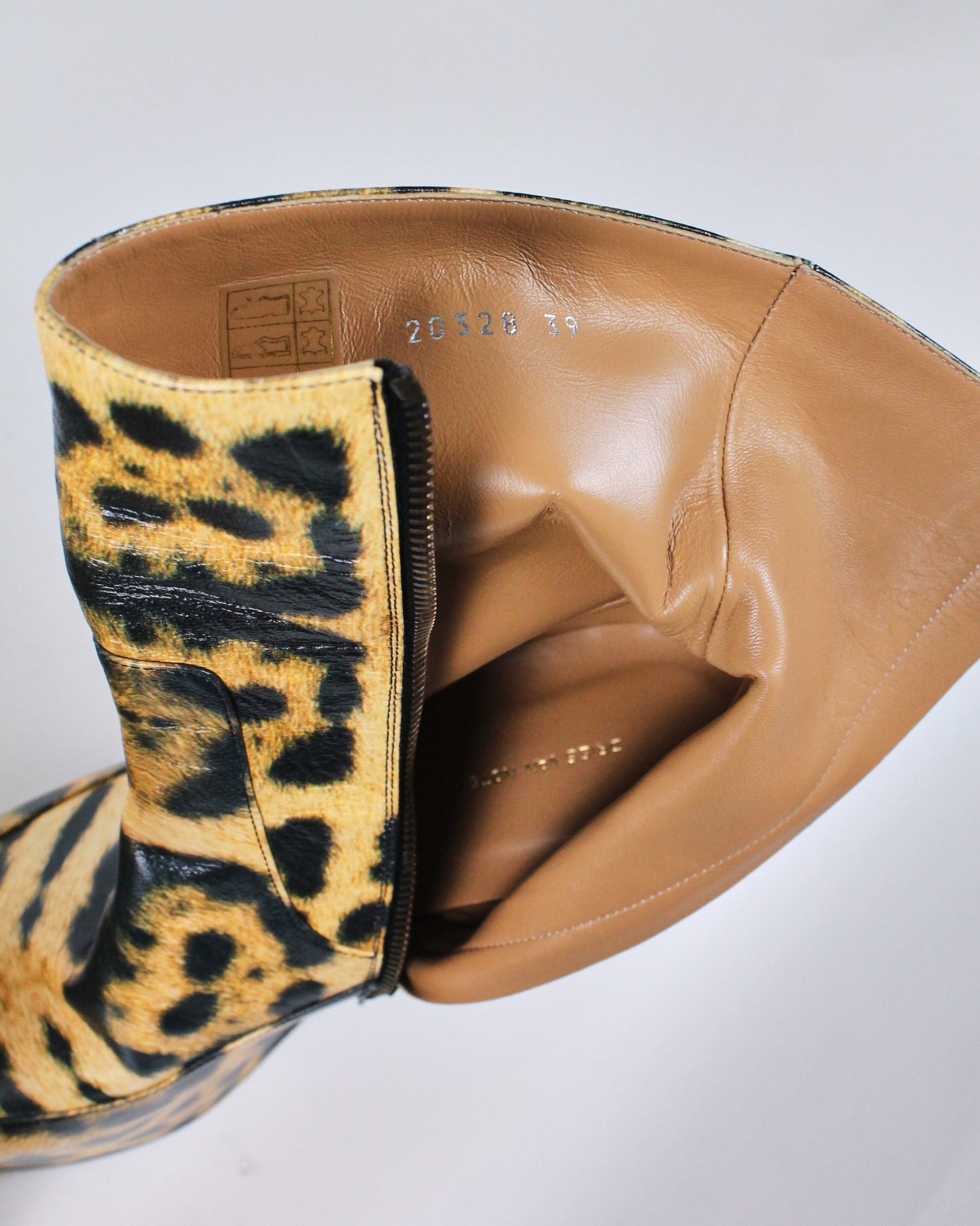Dries Van Noten Yellow Leopard Boots