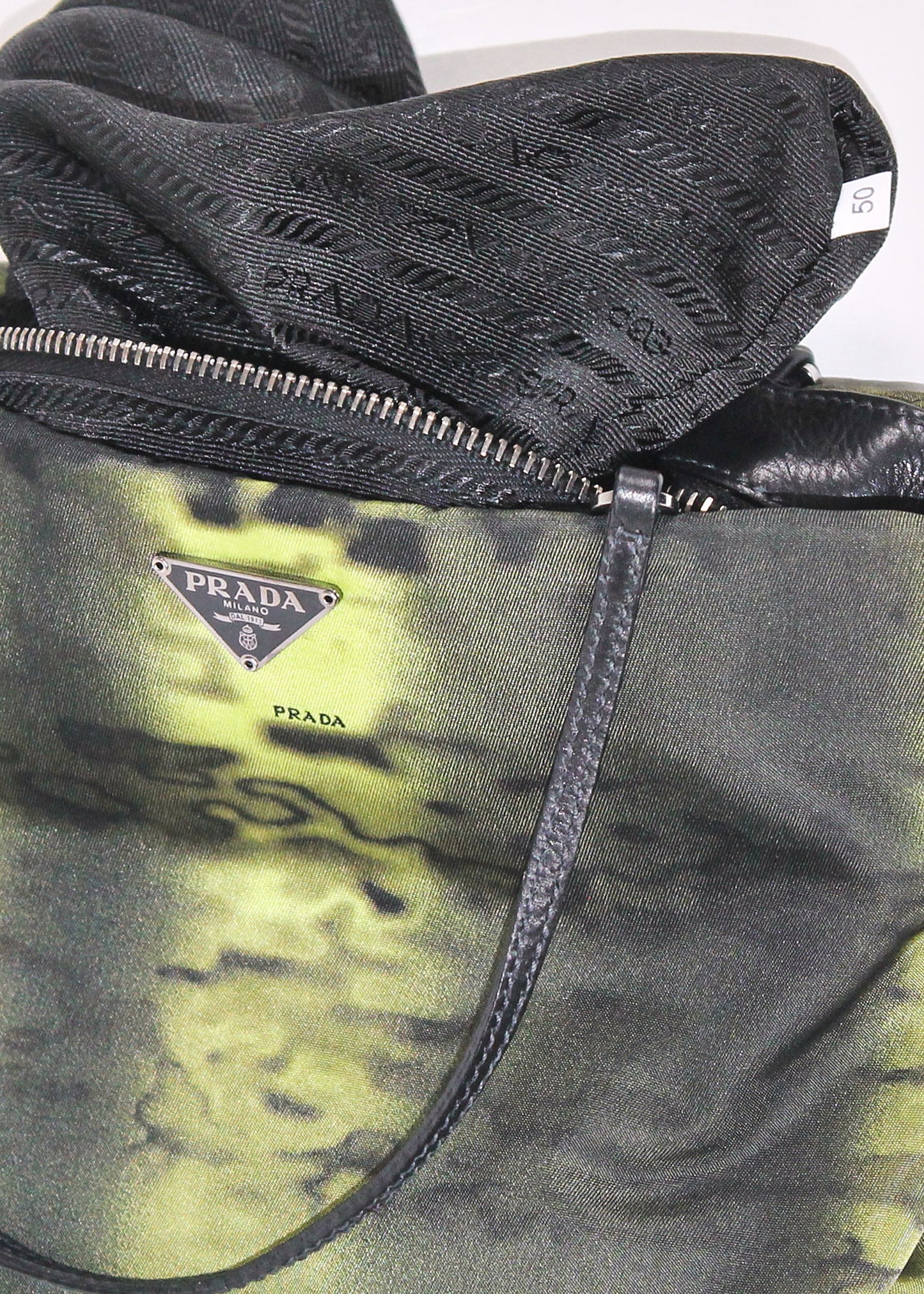 Prada Green Printed Nylon Bag (FW2004)