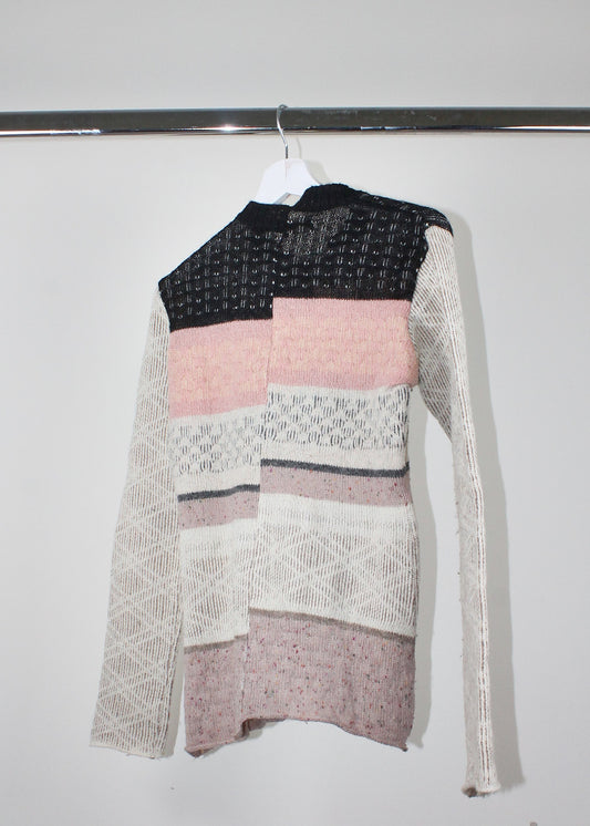 Junya Watanabe Comme des Garçons Patchwork Asymmetric Knitted Sweater (1997)