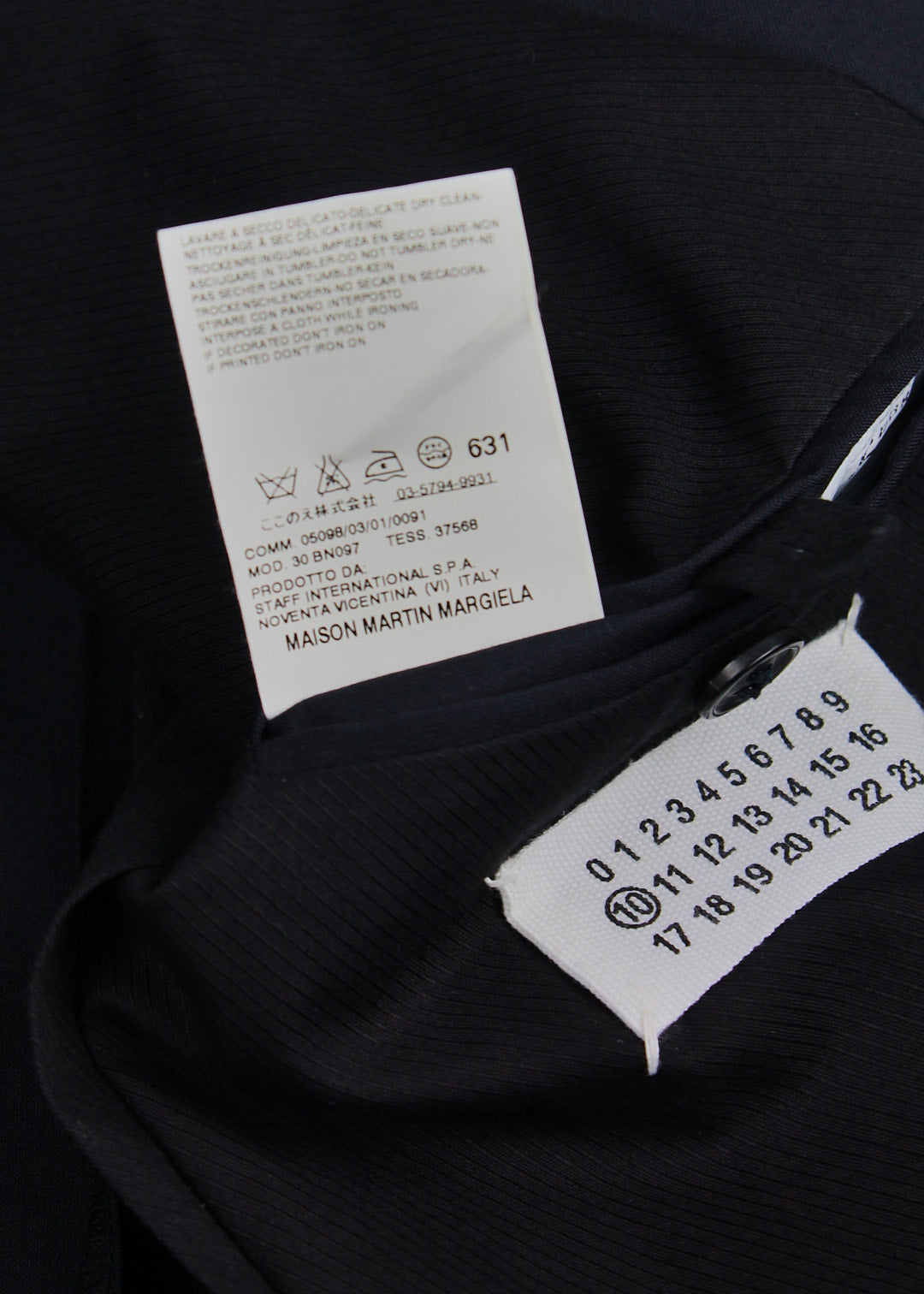 Maison Martin Margiela Wool Navy Blazer