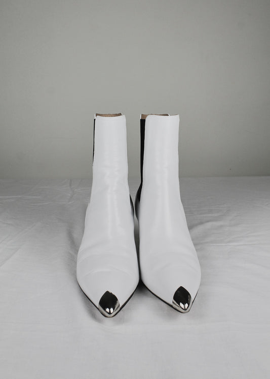 Maison Martin Margiela Nail Heel White Boots