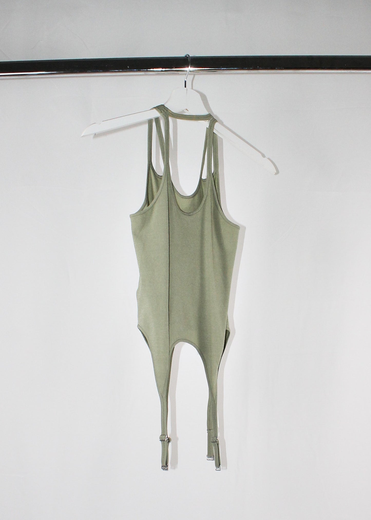 Dion Lee Khaki Garter Detail Tank Top