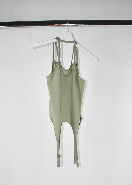 Dion Lee Khaki Garter Detail Tank Top