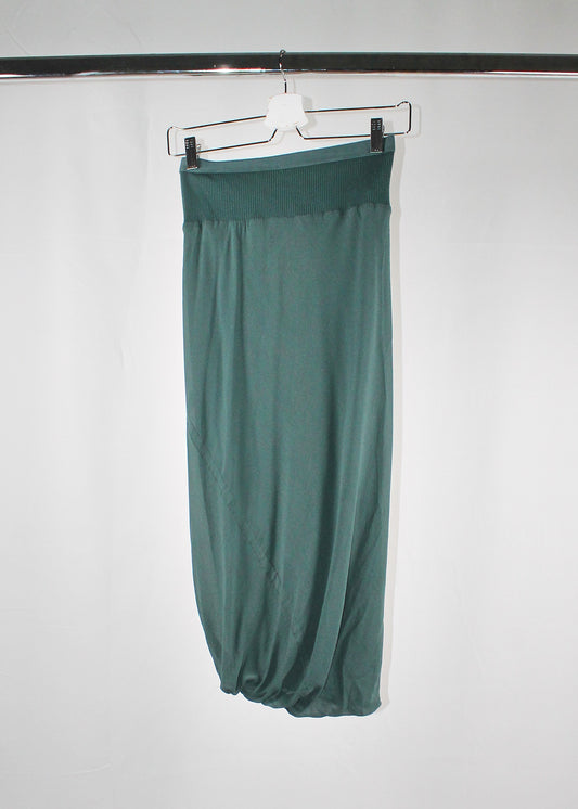 Rick Owens Mastodon Teal Silk Skirt (FW16)