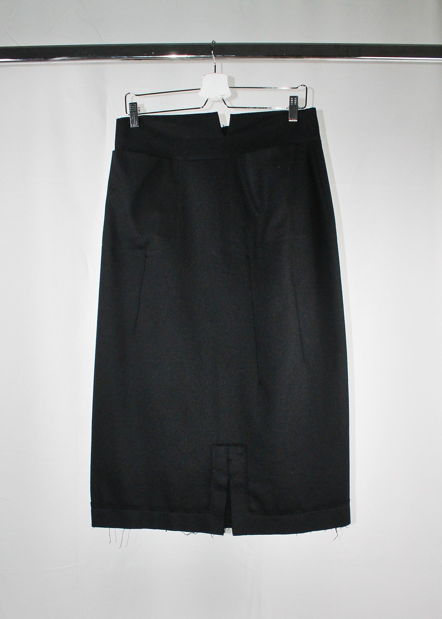 Yohji Yamamoto Wool Asimetrycal Back Seam Skirt