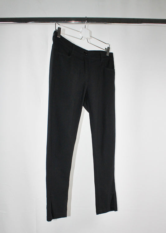 Ann Demeulemeester Black Wool Cropped Trousers