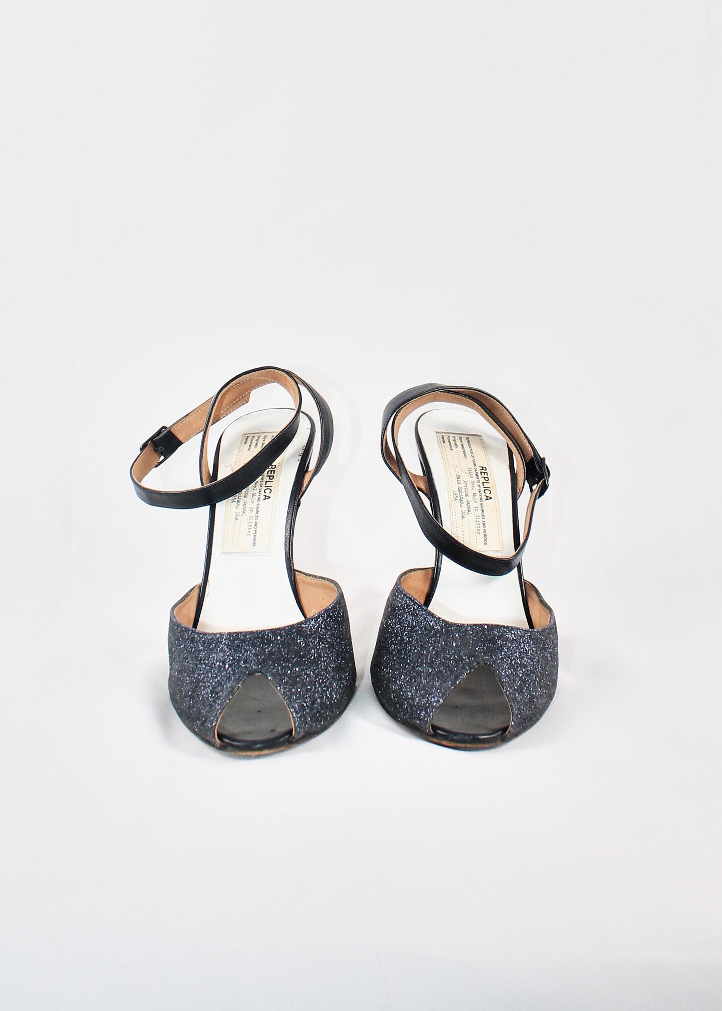 Maison Martin Margiela Glitter Peep Toe Replica Shoes