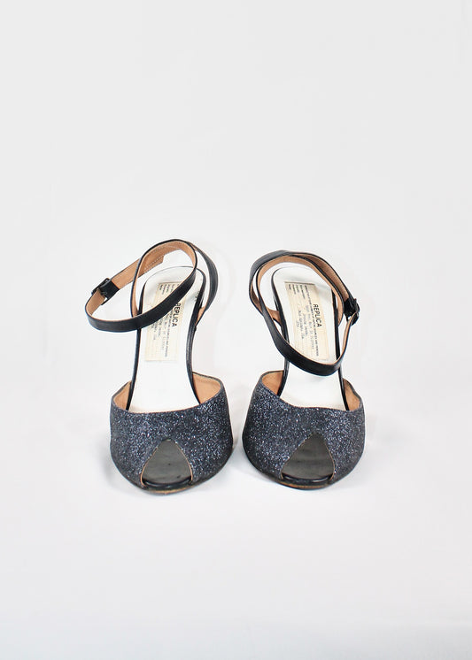 Maison Martin Margiela Glitter Peep Toe Replica Shoes