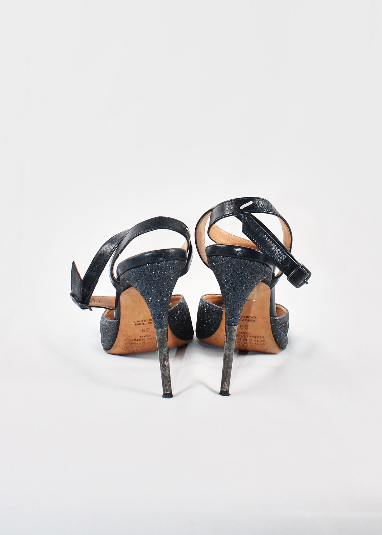 Maison Martin Margiela Glitter Peep Toe Replica Shoes