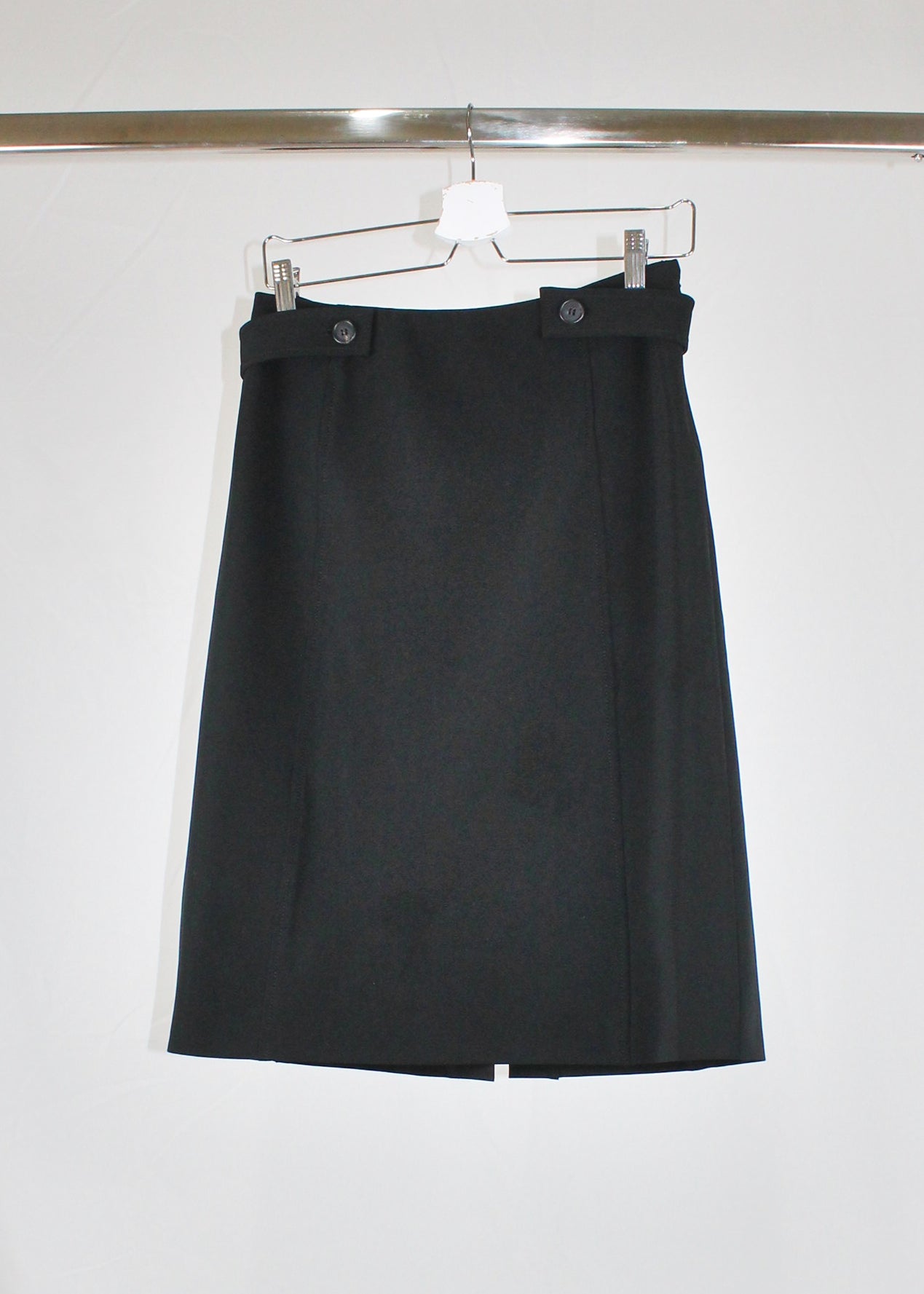 Prada Black Nylon Mid Length Skirt