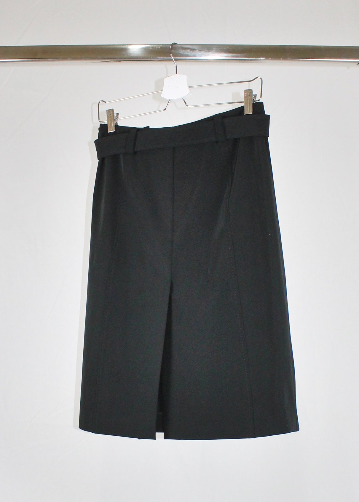 Prada Black Nylon Mid Length Skirt