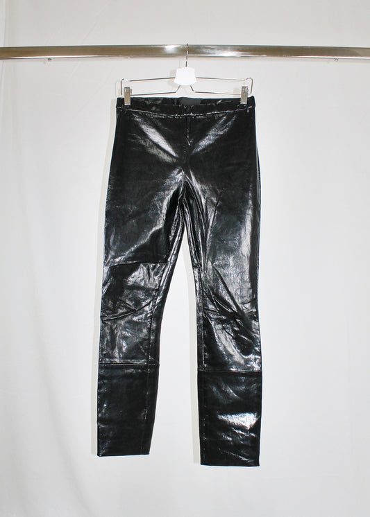 Haider Ackermann Black Patent Leather Pants