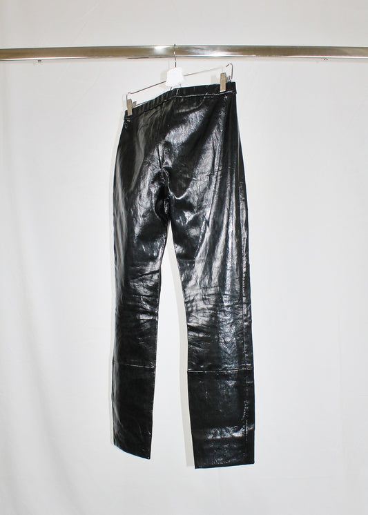 Haider Ackermann Black Patent Leather Pants