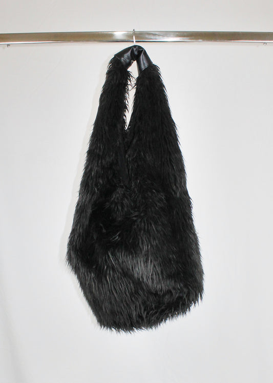 Our Legacy Drip Dark Brown Fur Bag