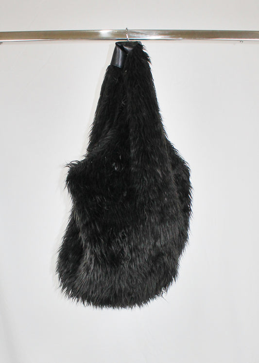 Our Legacy Drip Dark Brown Fur Bag