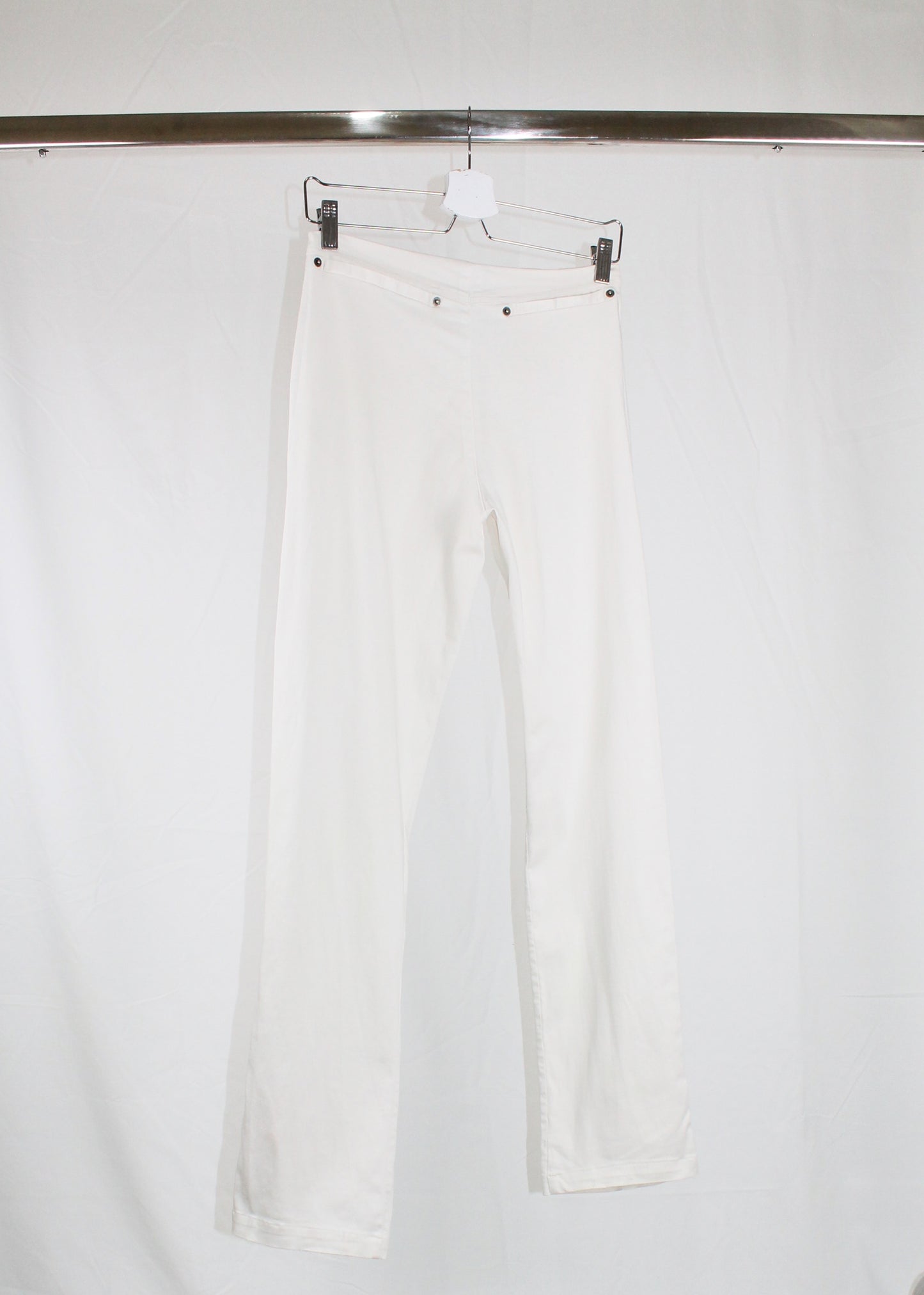 Dior by John Galliano White Trousers with Buckle Straps (FW2003)