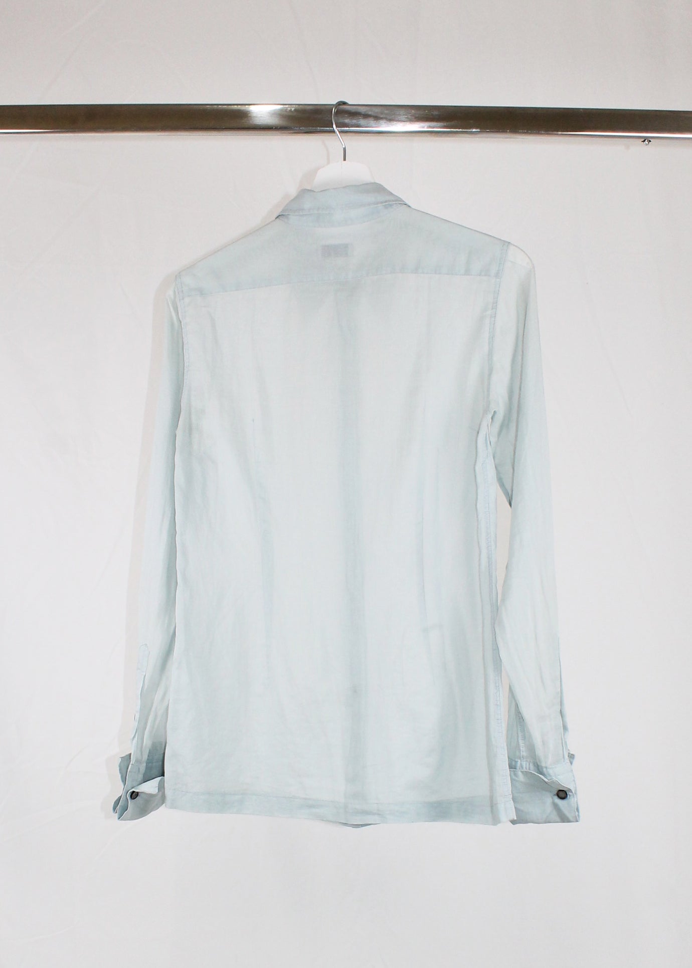 Dries Van Noten Blue Sheer Shirt