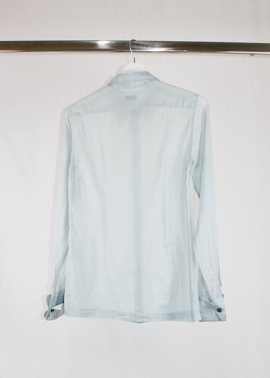 Dries Van Noten Blue Sheer Shirt