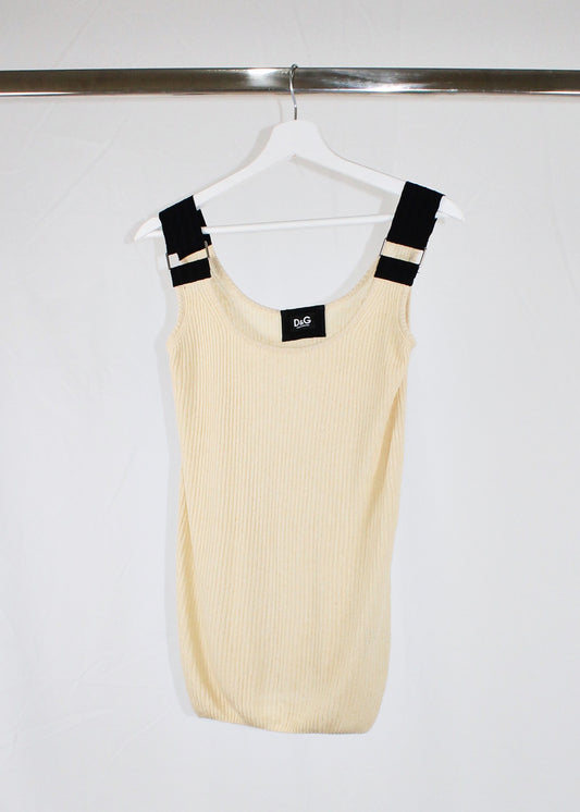 Dolce & Gabbana Striped Cotton Tank Top