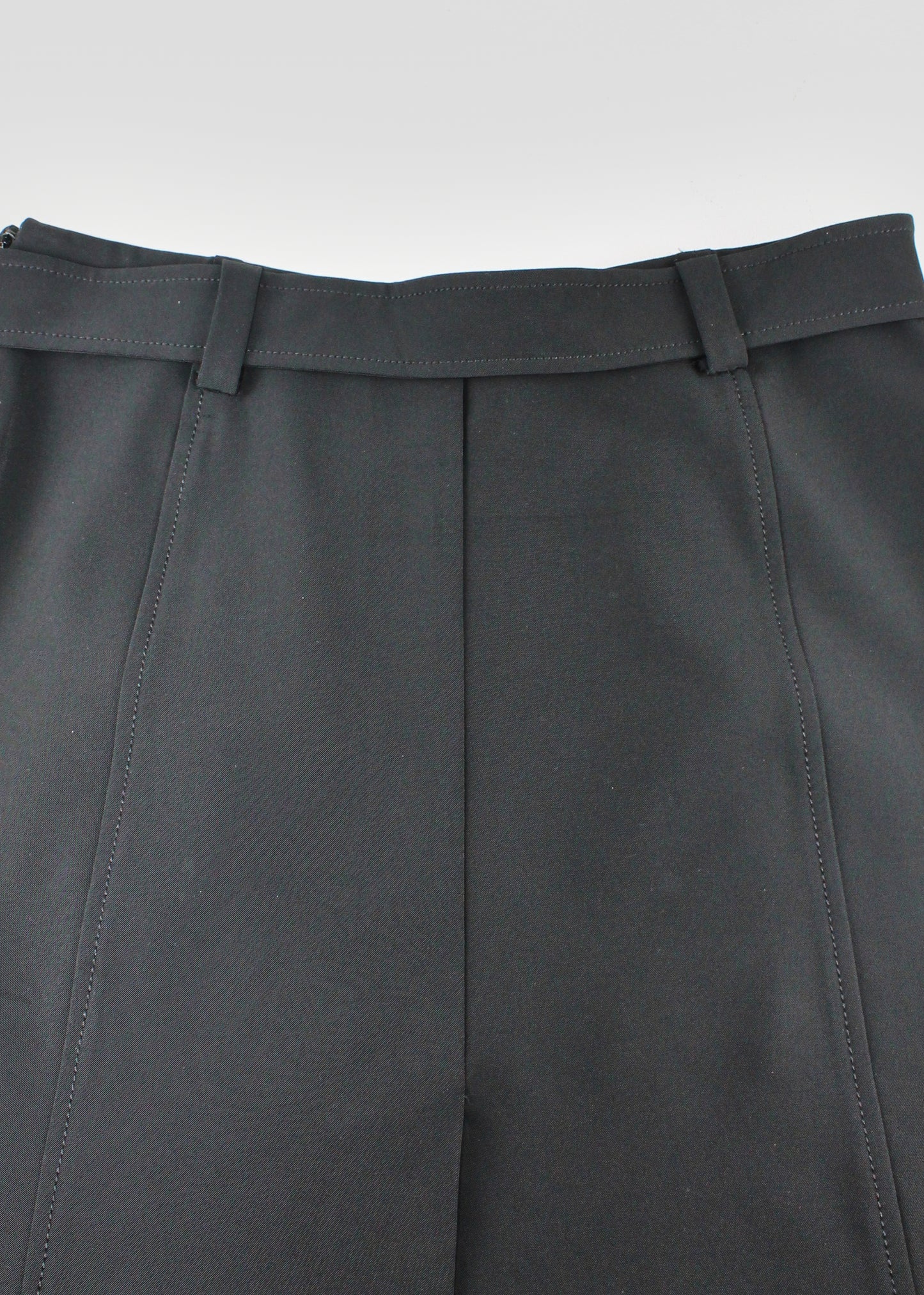 Prada Black Nylon Mid Length Skirt