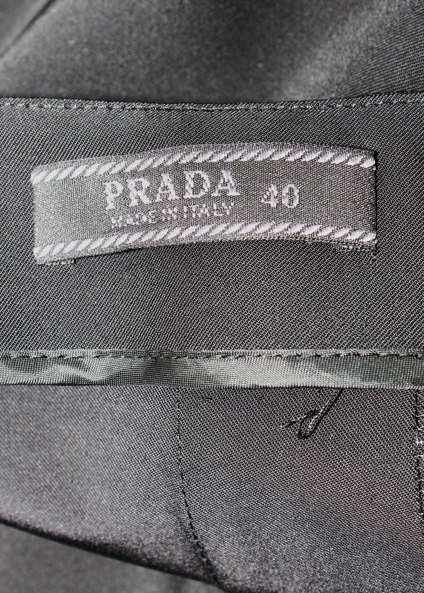 Prada Black Nylon Mid Length Skirt