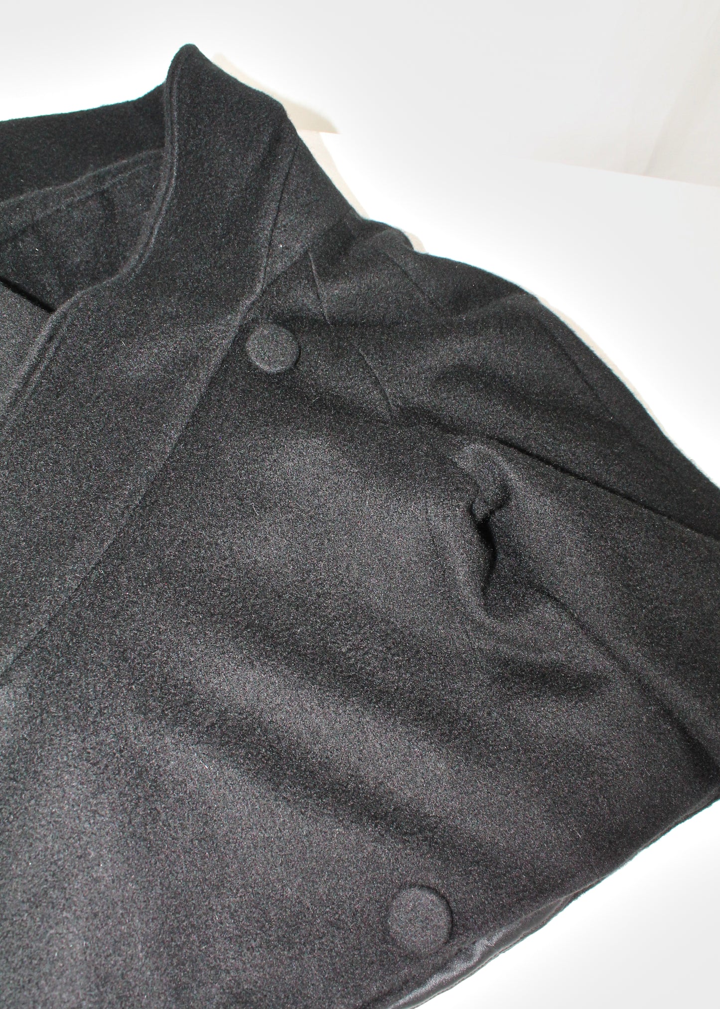 Giorgio Armani Black Cashmere Cropped Jacket