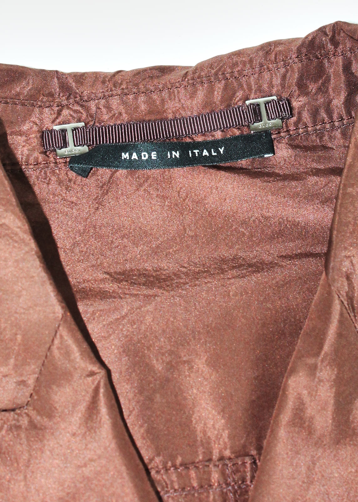 Gucci by Tom Ford Brown Wrap Silk Blazer
