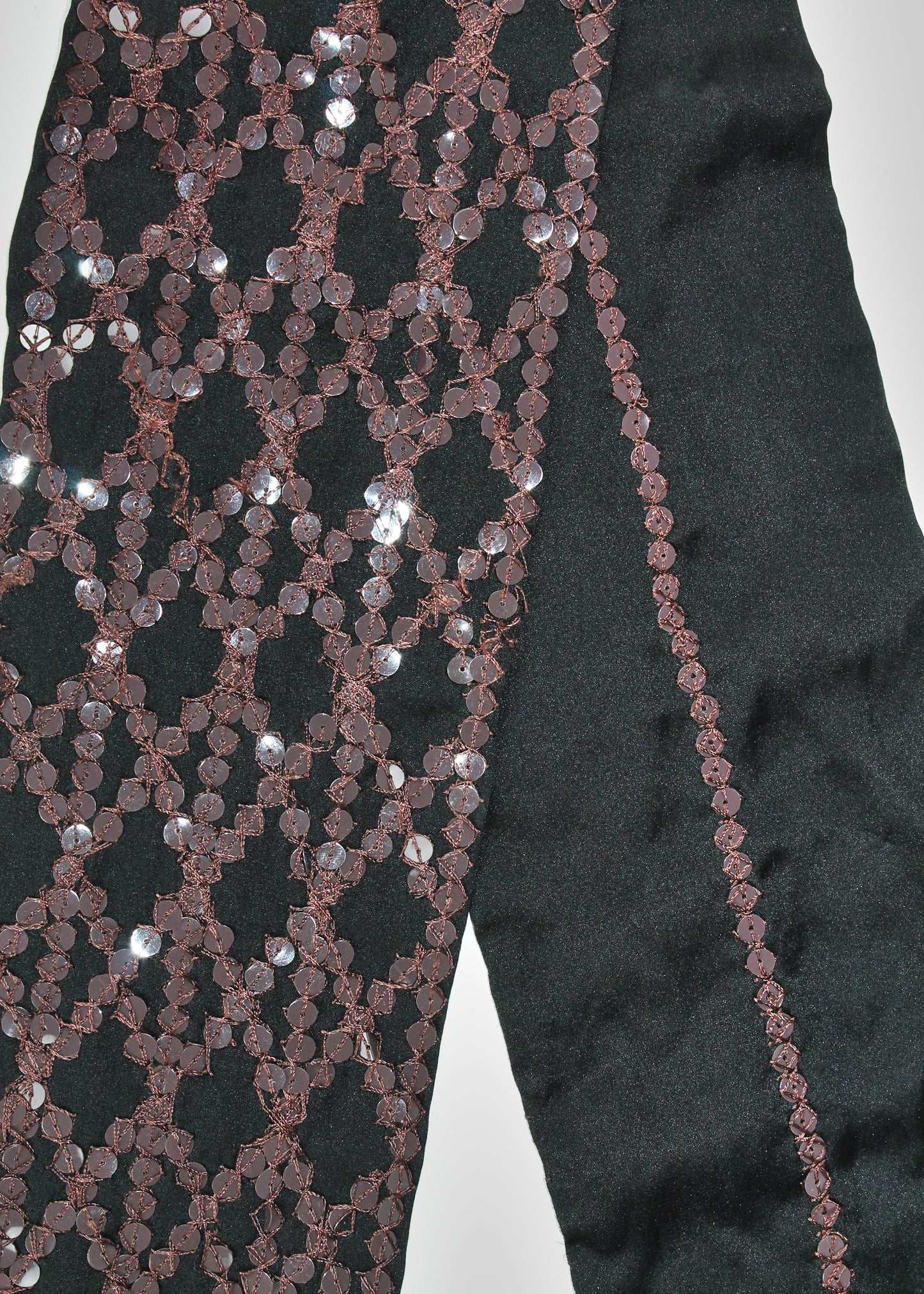 Dries Van Noten Embroidered Sequins Silk Scarf