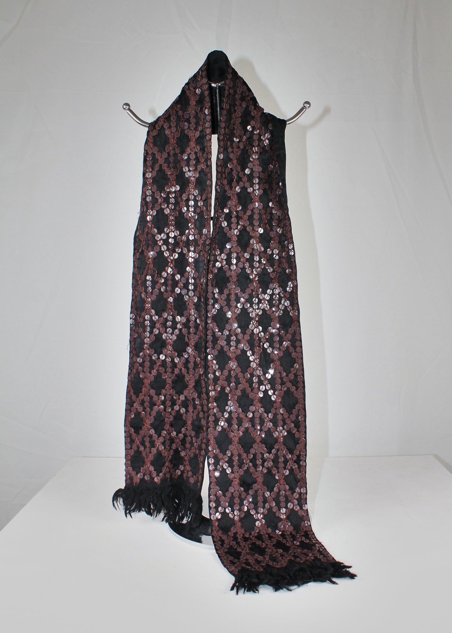 Dries Van Noten Embroidered Sequins Silk Scarf