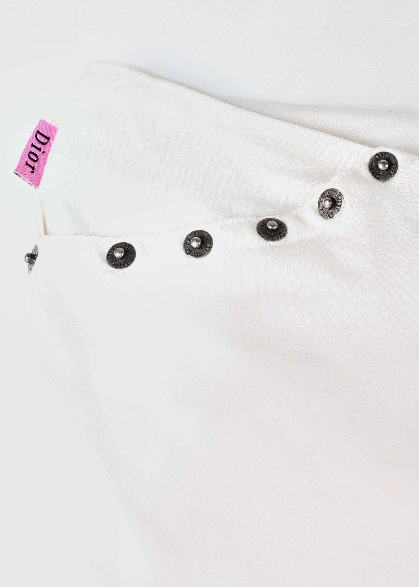Dior by John Galliano White Trousers with Buckle Straps (FW2003)