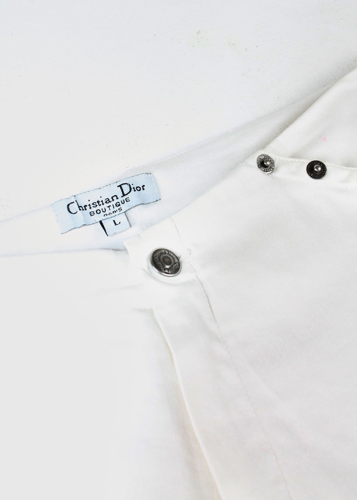 Dior by John Galliano White Trousers with Buckle Straps (FW2003)