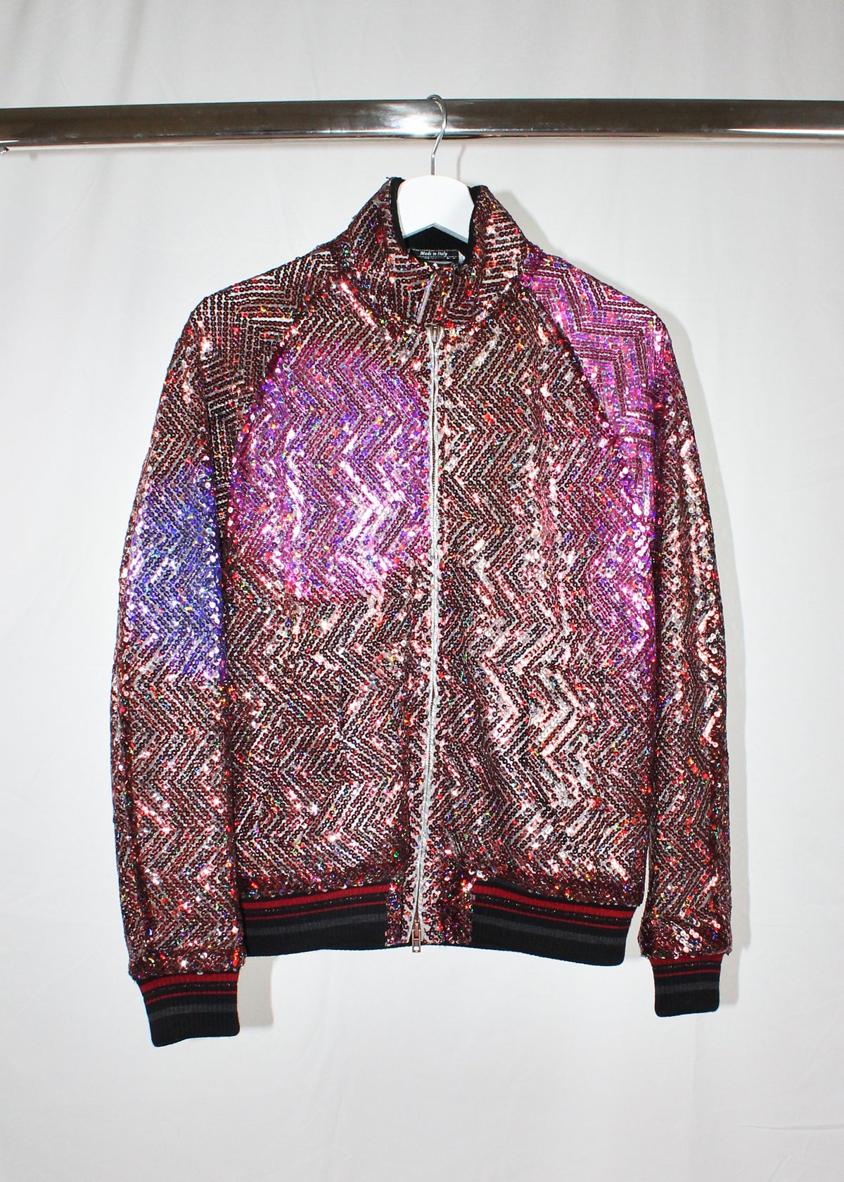 Maison Martin Margiela Multicolored Sequin Bomber Jacket (FW2016)