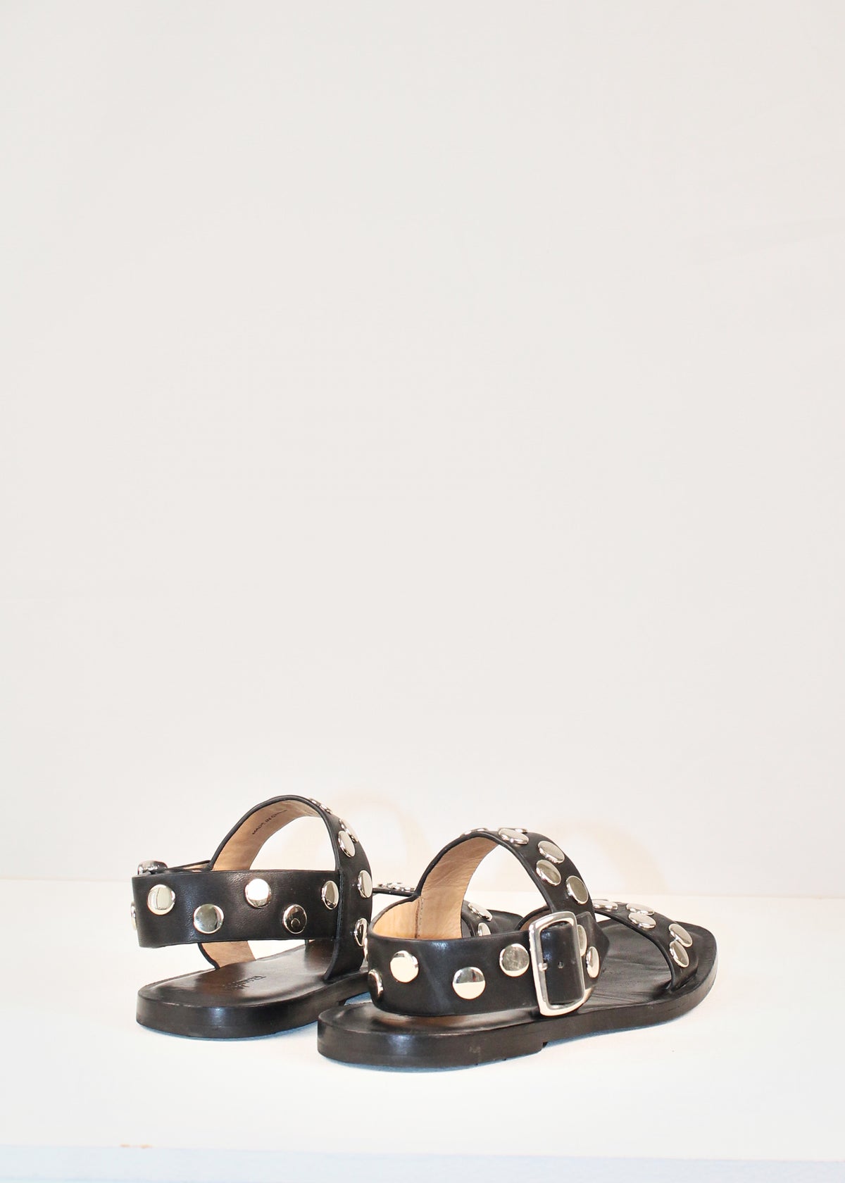 Jil Sander Navy Studded Leather Sandals
