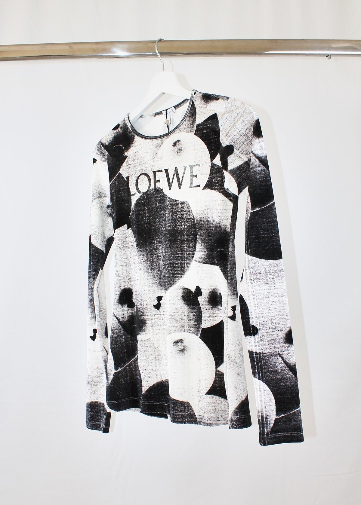Loewe Black Balloon Printed Velvet Long-Sleeve