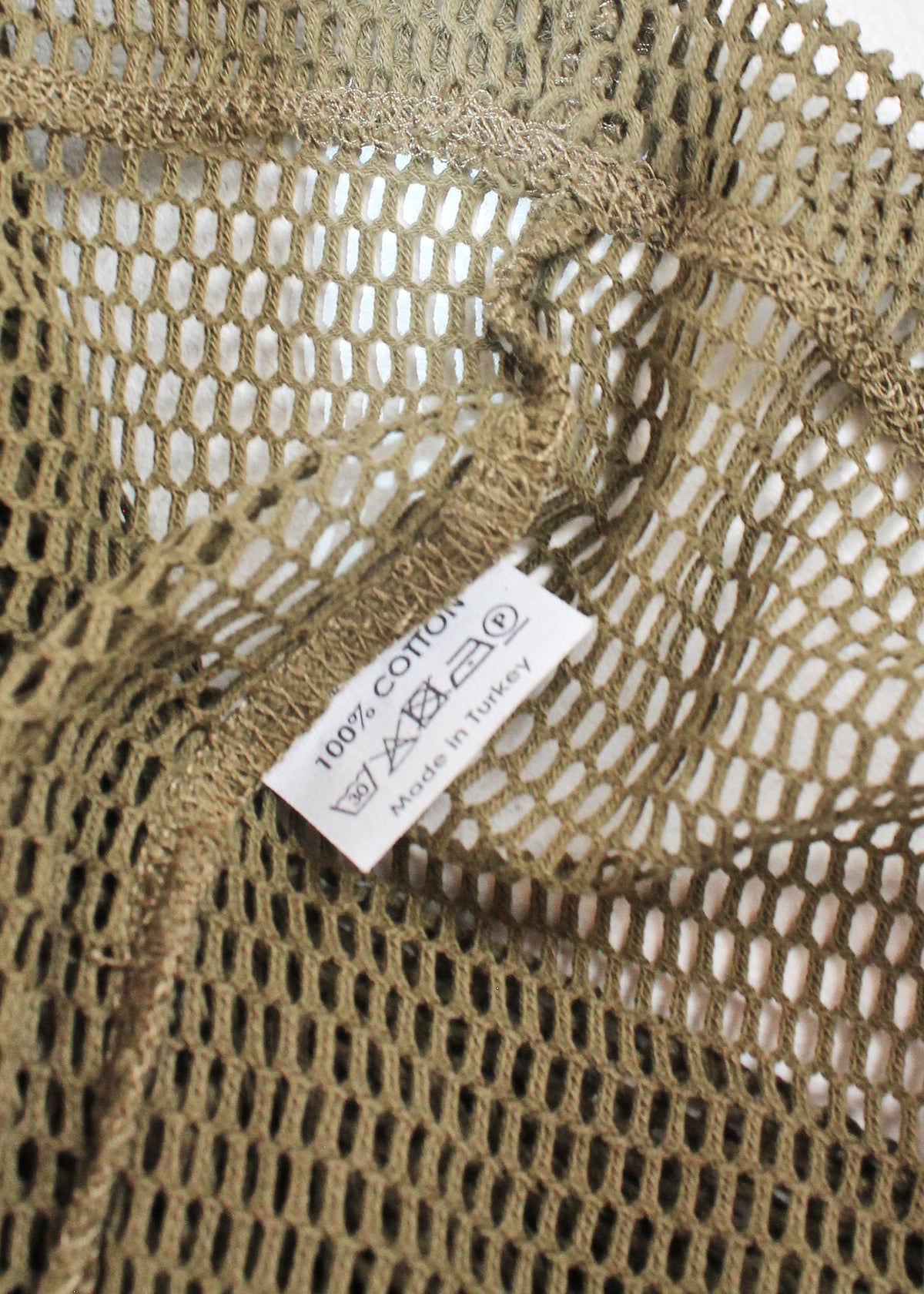 Dries Van Noten Khaki Mesh Tank Top
