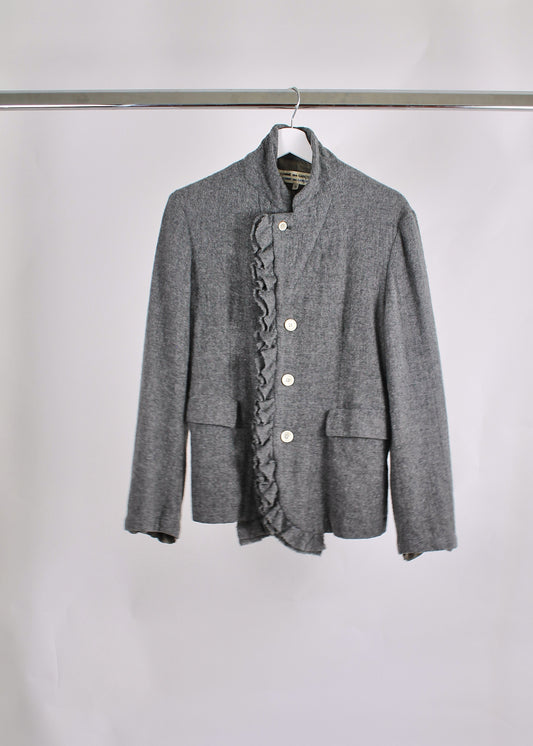 Comme des Garçons Comme des Garçons Grey Ruffles Blazer