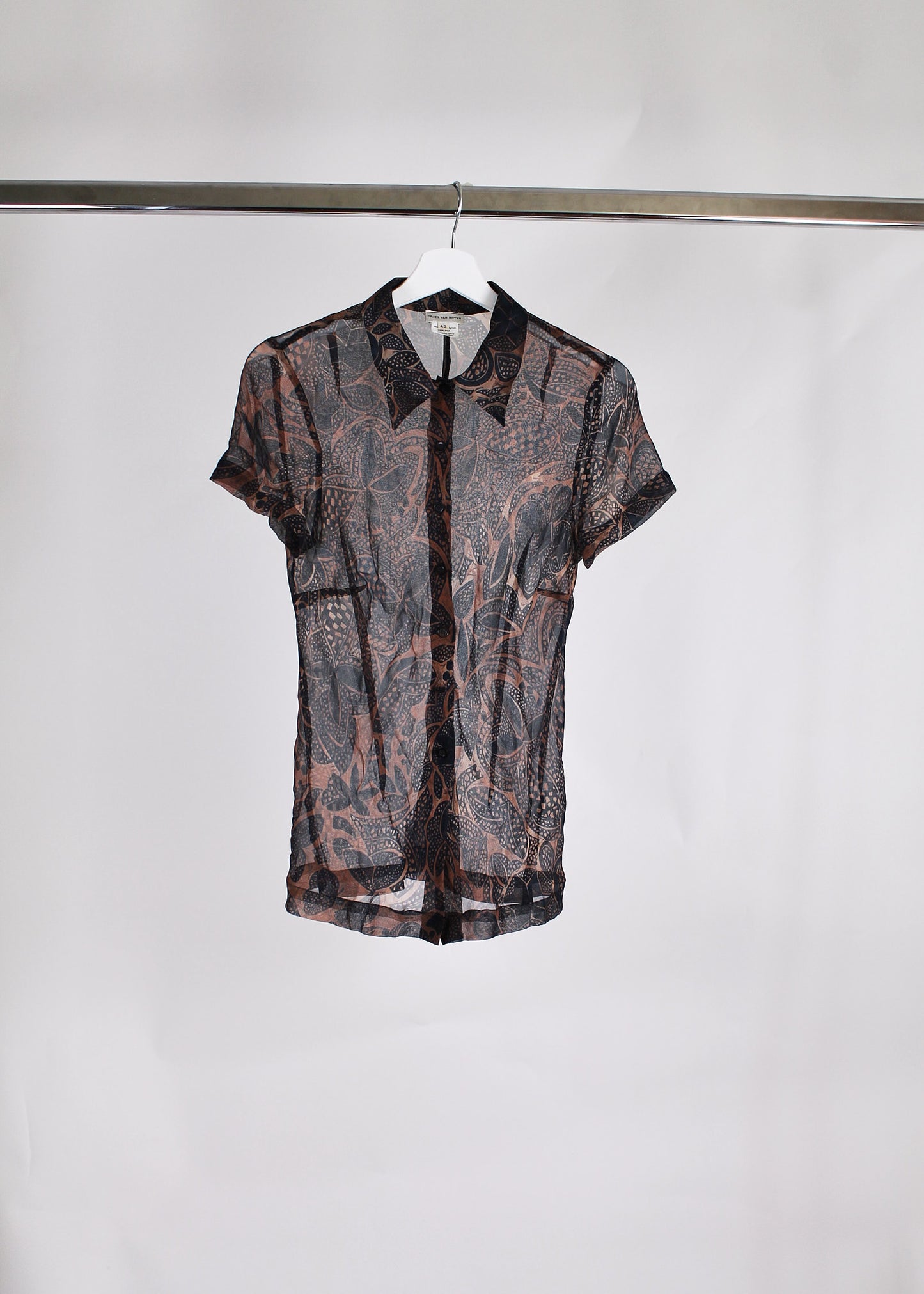 Dries Van Noten Silk Wrap Shirt and Skirt Set (SS1997)